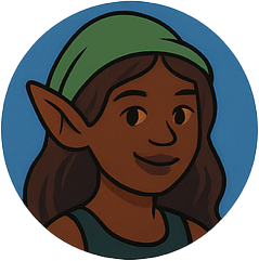 Dark-skinned elf girl