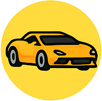 Yellow race car