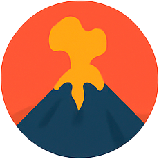 Volcano erupting