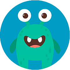 Purple monster with big eye