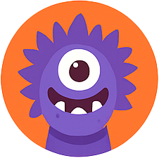 Orange monster with spikes